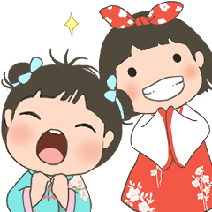 玲玲與沛沛女孩 - 古風服裝&國畫篇