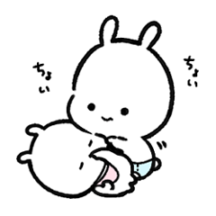 baby rabbit and tiny baby rabbit