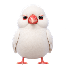 Deadpan White Java Sparrow