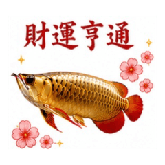 勇敢小貼圖 67 紅龍魚財富篇