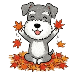 Just Me Today! Schnauzer Stickers (Fall)