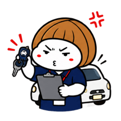 おかっぱ娘、車両調整中。
