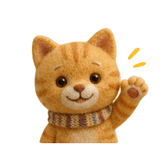Mugi the Tabby Cat in a Scarf