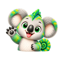 Koala Chameleon Stickers