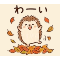 Hedgehog in autumn atmosphere4