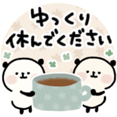 Soft Kawaii Panda Duo Sticker 2
