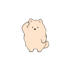 No Text Pomeranian Animated (Cream)