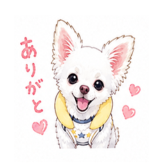Fluffy Chihuahua Yuru-Kawaii Stickers