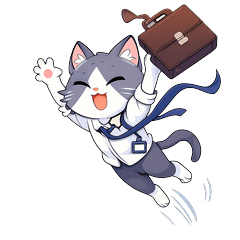 Overworked Office Cat: Polite but Done