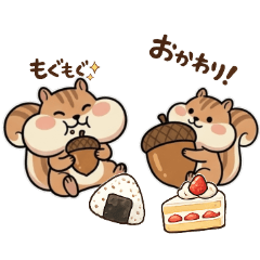 Chubby Cheek Squirrel Food Stickers