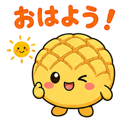 Melon Bread Greeting Popup Stickers