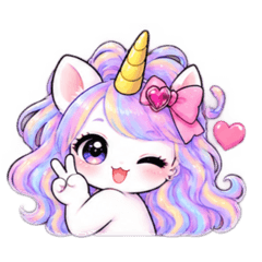 Gyaru Unicorn Everyday Stickers