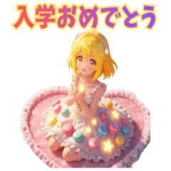 Gold short hair celebration Japanese