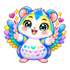 Fuku-Hamu! Colorful Hybrid Stickers