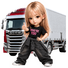 Lady Trucker Work Messages