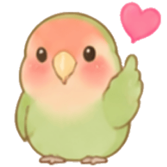 Cute Peach-faced Lovebird Sticker