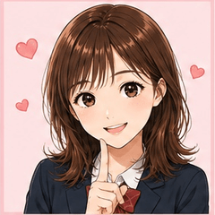Cute High School Girl Everyday Stickers
