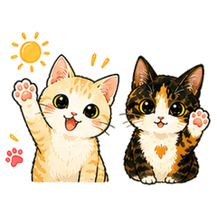 OKAMARO Cat Stickers Vol.1