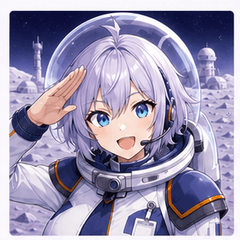 Office Lady on Moon