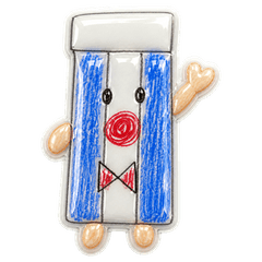 Puffy Blue-and-White Friend