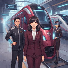 Railway Girl Reiru Homi BIG Stickers 2