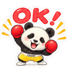A panda trying its best