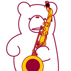 The bear. He plays a tenor saxophone.