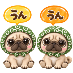 pug day 3D sticker