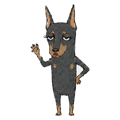 Lazy Cute Doberman