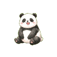 A panda that moves in jerky movements