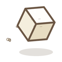 A cube of sugar