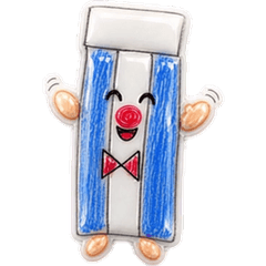 Puffy Blue-and-White Friend: Animated