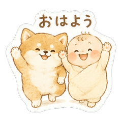 Baby and Shiba: Everyday Moments