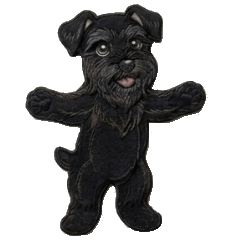 Cute Black Schnauzer Patches