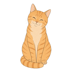 Ishicoro Orange Tabby Everyday Stickers