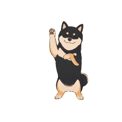 No Text Shiba Inu Animated (Black)