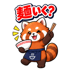 Ramen-loving red panda