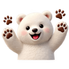 3D White Bear 2