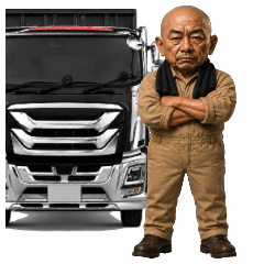 Stoic Dump Truck Driver