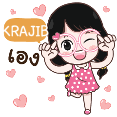 KRAJIB cute glasses girl e