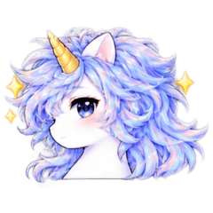 Cute Unicorn Boy Daily Stickers