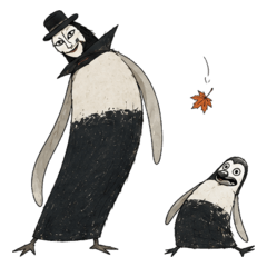 Surreal Autumn Penguins