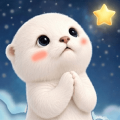 A baby white otter is born!