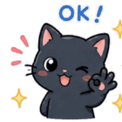 Ren the Black Cat LINE Stickersanimation