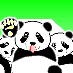 Anime sticker of the panda in Portuguese