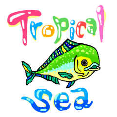 南国の海と熱帯魚