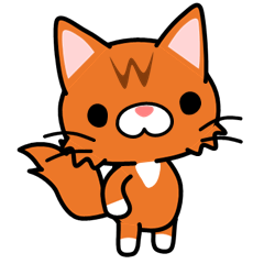 Cat's RAI-chan Illustration sticker.