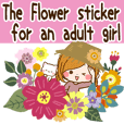 The Flower sticker for adultgirl English