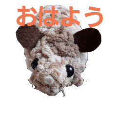 Hand-crafted rat made of fluffy wool