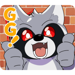 Crazy Raccoon Stickers 3